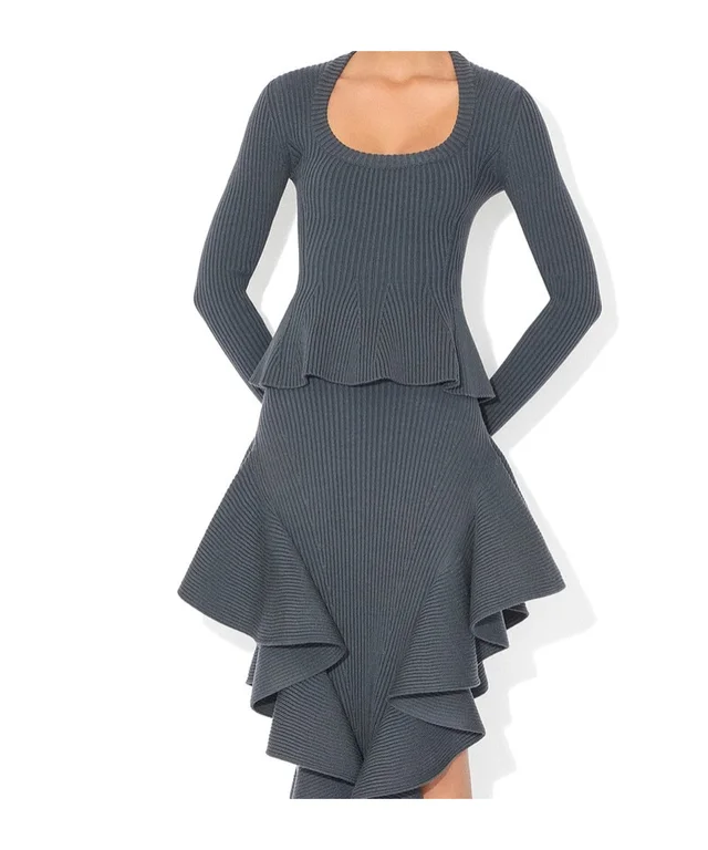 Alaia RIBBED PEPLUM TOP, photo 2 of 4 from SENSER