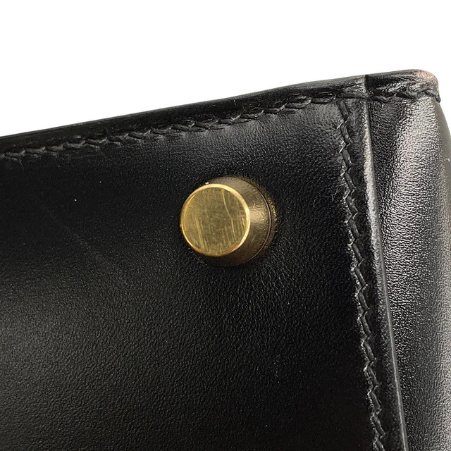 Hermès Kelly Sellier Black Box Calf Leather Size 32 in Black Box leather from GALLERY RARE, photo 13 of 21