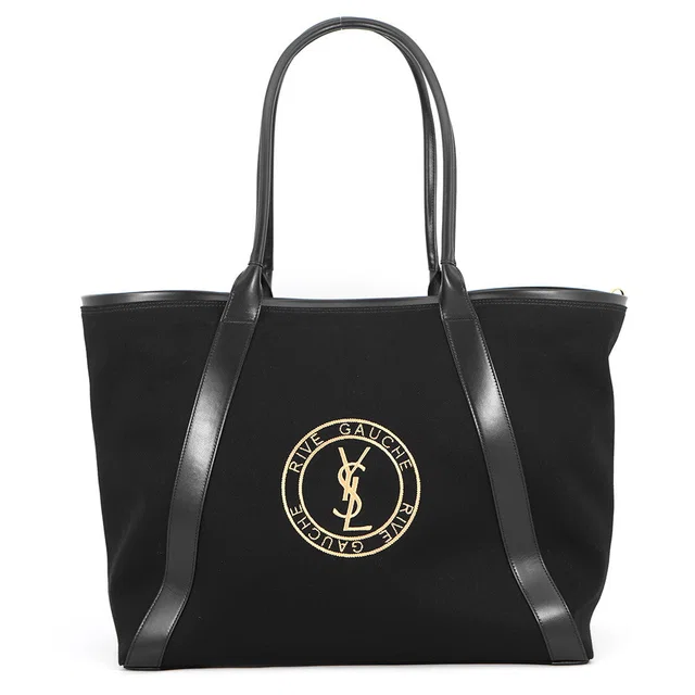 Saint Laurent Rive Gauche Tote Bag Black780096 Canvas in Canvas from GALLERY RARE