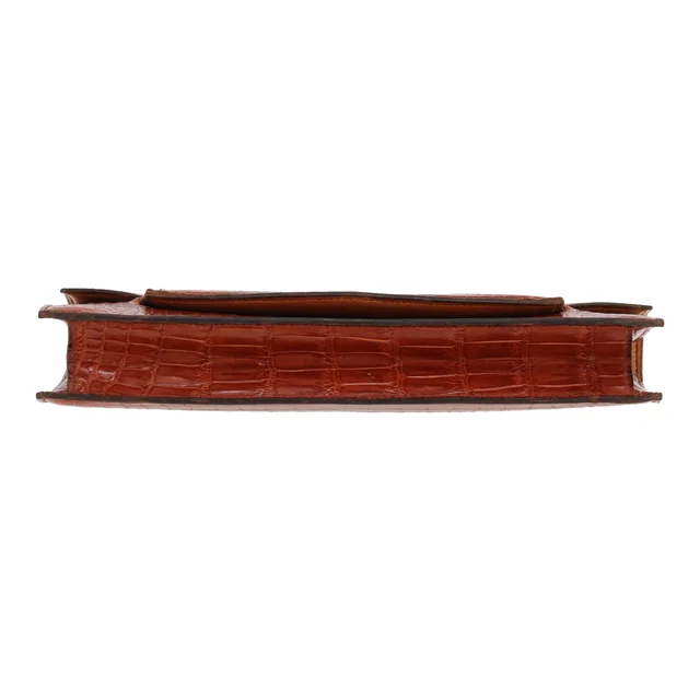 Hermès Faco clutch bag in Brown Crocodile from Collector Square, photo 2 of 4