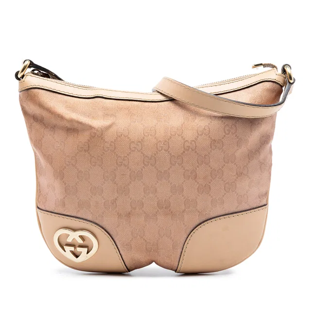 Brown Gucci GG Canvas Lovely Crossbody in Brown Canvas from Designer Revival