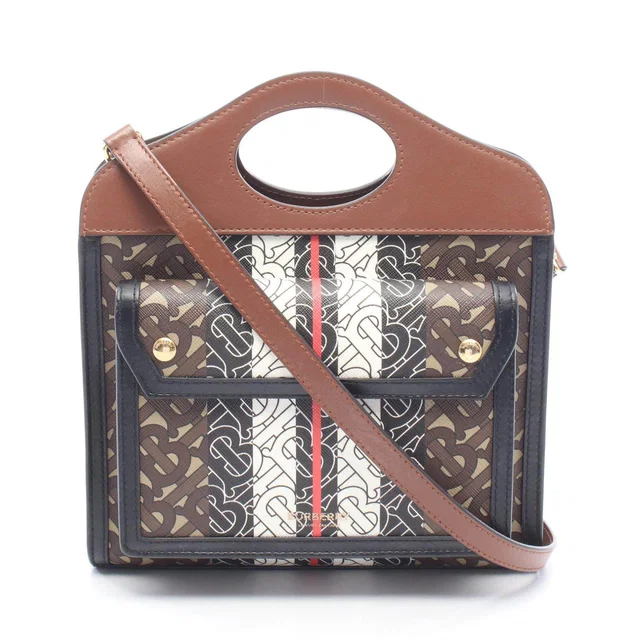 Burberry MINI POCKET BAG Coated Canvas 2way Handbag in Coated canvas from LuxUness
