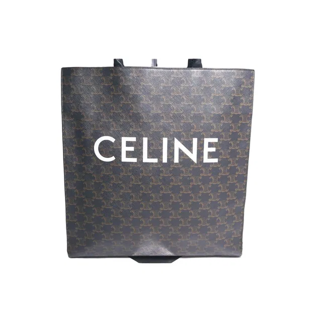 Celine Triomphe Vertical Cover Large Leather Tote Bag in Leather from The Reluxe