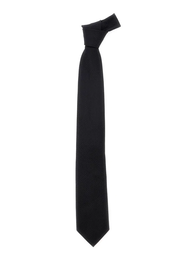 Tom Ford Silk Necktie — Black Neckties in Black Silk from HEWI