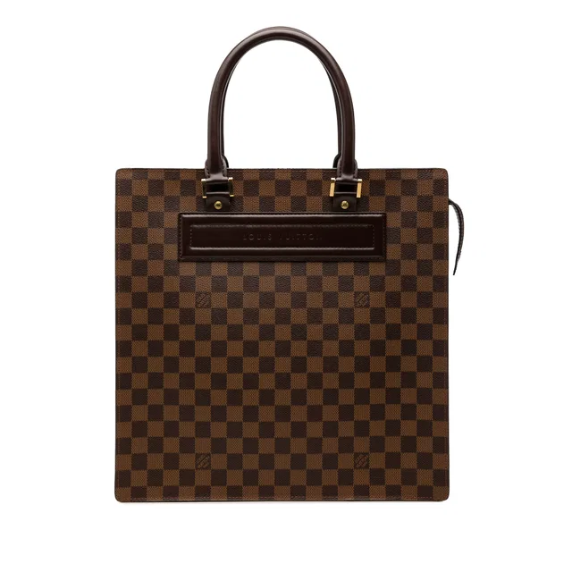 Brown Louis Vuitton Damier Ebene Venice Sac Plat GM Tote Bag in Brown Canvas from Designer Revival