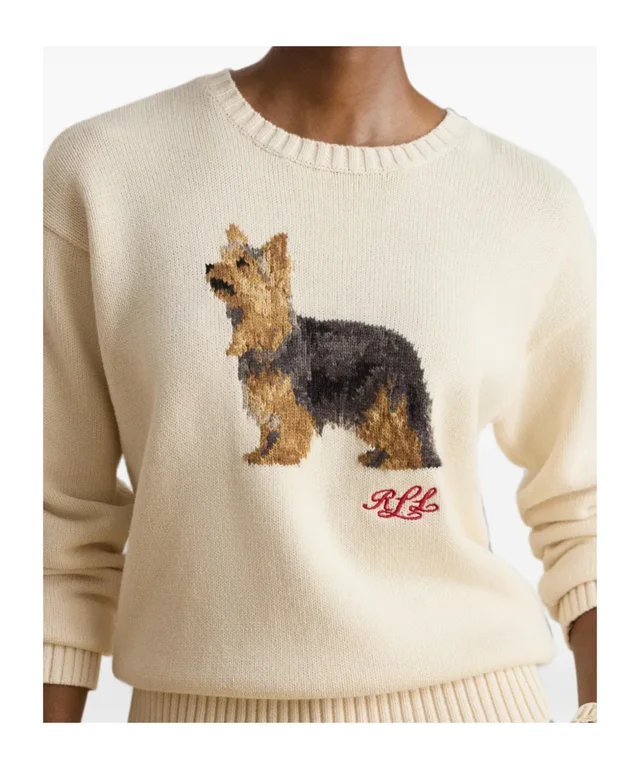 Ralph Lauren dog-intarsia cotton sweater, photo 4 of 4 from SENSER