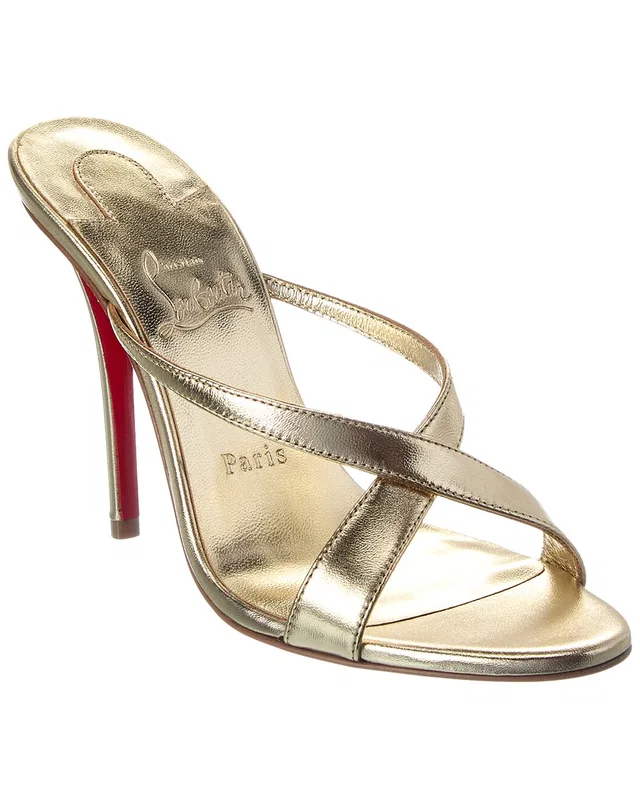 Christian Louboutin Mulazee Cross 100 Leather Sandal, image 1 of 1 from Rue La La