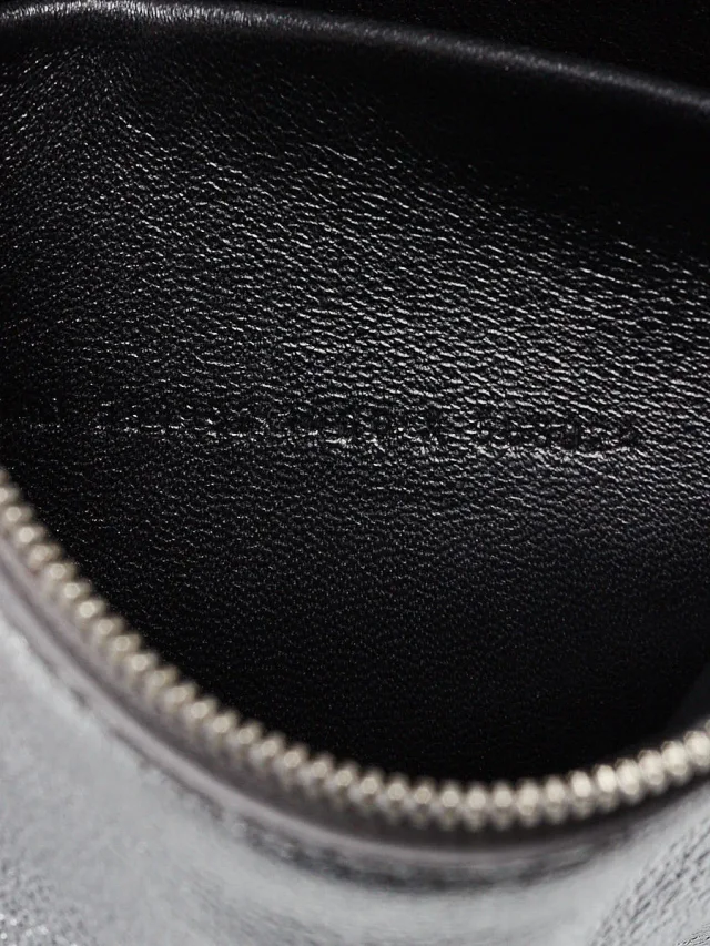 Balenciaga Silver Metallic Leather Everyday Zip Pouch in Silver Leather from Yoogis, photo 10 of 11
