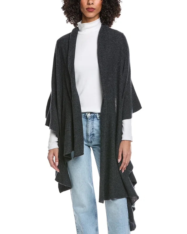 Portolano Ribbed Cashmere Wrap in //asset1.ruecdn.com/images/sw/105554/1055548608_RLSW_gray.jpg, image 1 of 1 from Rue La La