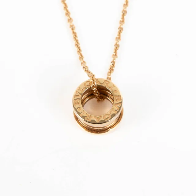 Bvlgari Rose Gold B.Zero1 Pendant Necklace in Pink from Labellov, photo 3 of 4
