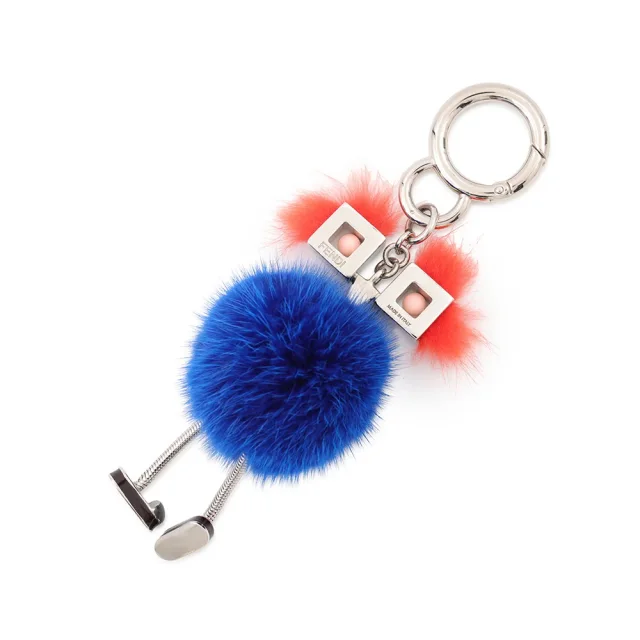 Fendi Witches Bag Charm Blue Fur in Blue from GALLERY RARE, photo 3 of 10