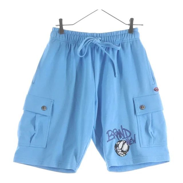 Chrome Hearts Matty Boy Shorts Boy Logo Print Sweat Cargo Blue in Blue from The Reluxe