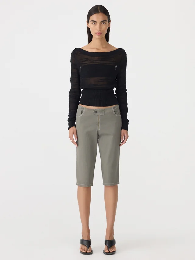 Bassike Cotton Twill Capri Pant from bassike, photo 1 of 1