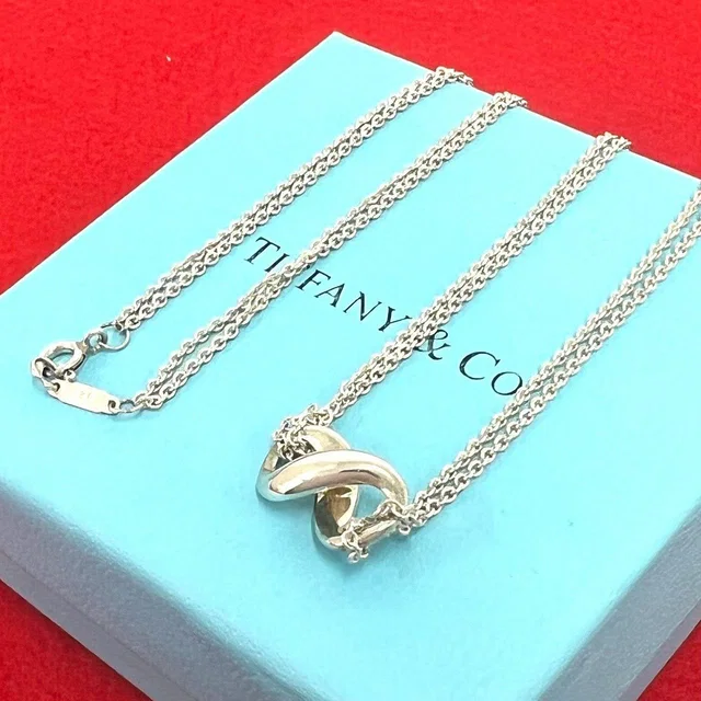 Tiffany & Co. Vintage Infinity Necklace 925 Sterling Silver Pendant Choker in Silver from The Reluxe