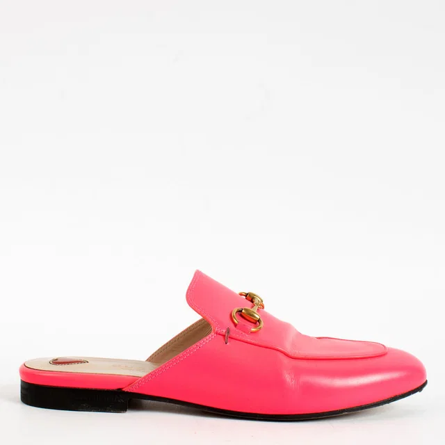 Gucci Fluo Pink Princetown Mules - size 36 in Pink Denim from Labellov