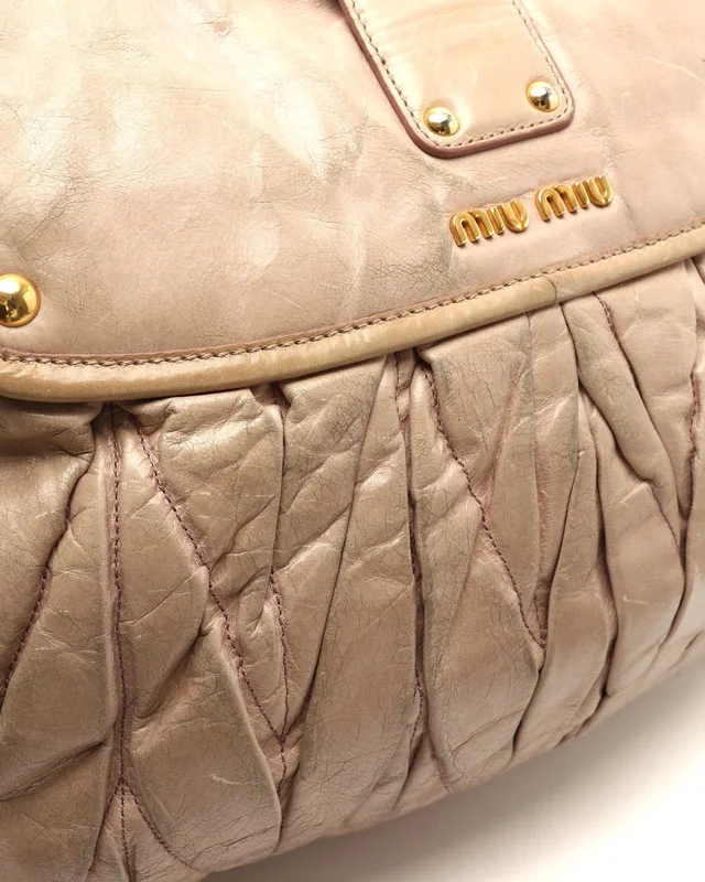 Miu Miu Matelassé Coffer Hobo Bag in Leather from A Retro Tale, photo 8 of 11