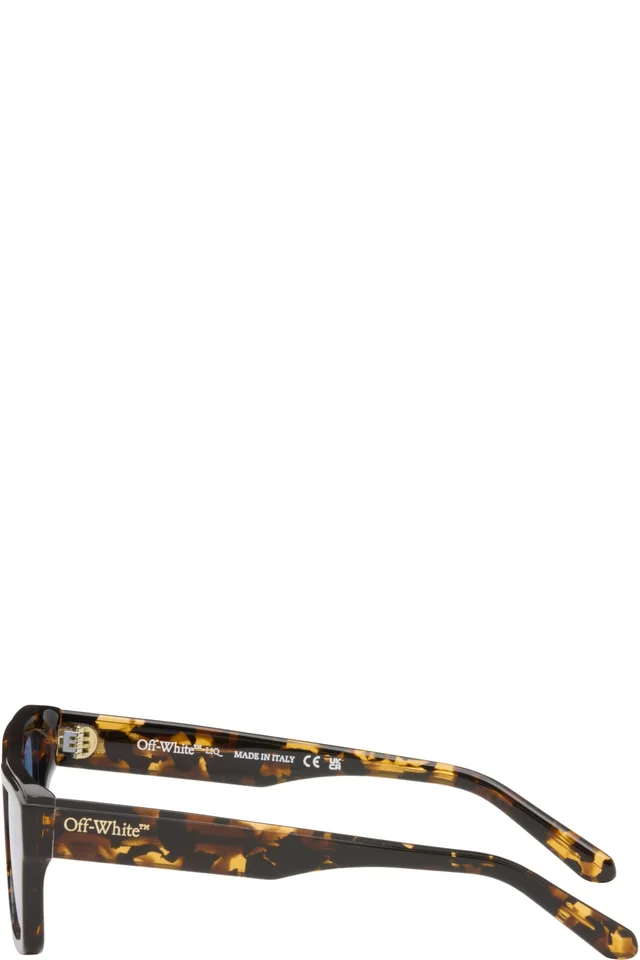 Off-White Brown Flint Sunglasses, photo 3 of 4 from SSENSE