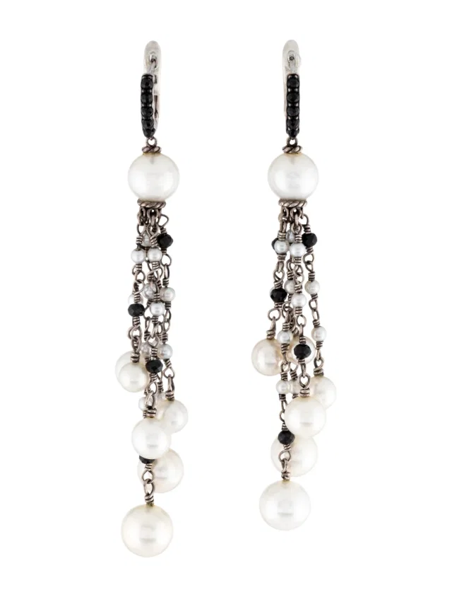 David Yurman Pearl & Spinel Oceania Drop Earrings in multicolor from The RealReal