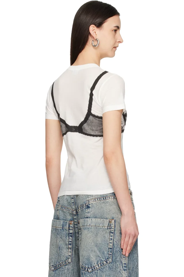 VAQUERA Off-White Bra T-shirt, photo 3 of 4 from SSENSE