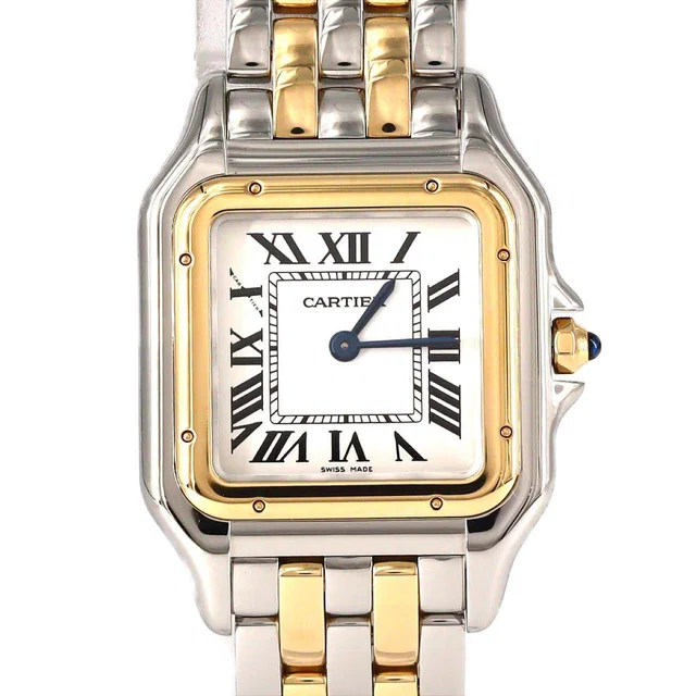 Panthere de Cartier Stainless Steel x Yellow Gold Watch in Yellow from LuxUness