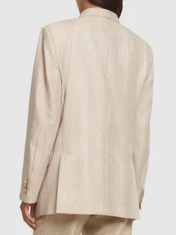 BETTTER Striped blazer and trousers set in 50% Linen, 45% Viscose, 5% Polyester, photo 4 of 9 from LUISAVIAROMA