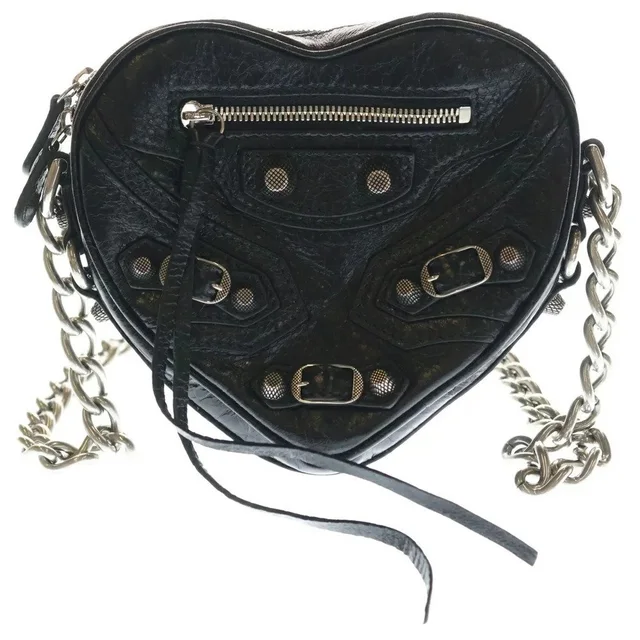 Balenciaga Luca Gold Heart Chain Shoulder Bag Black in black|gold from Poshmark