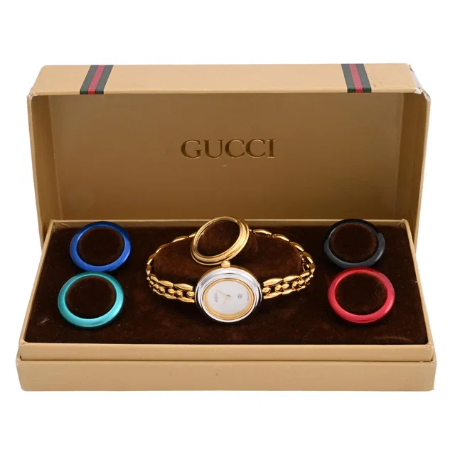 Gucci Change Bezel Watch 6 Colors 11/12.2 Quartz White in White from VINTAGE QOO TOKYO