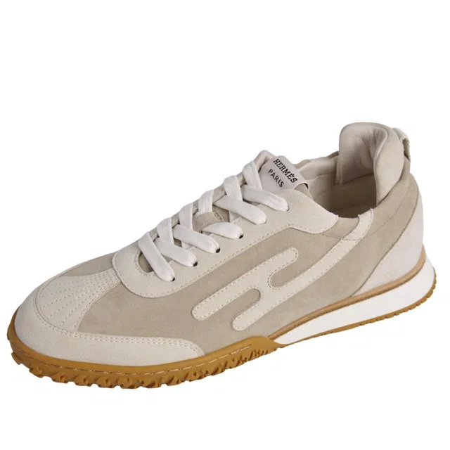 Hermès Sneakers Jet Suede Leather in Suede from The Reluxe