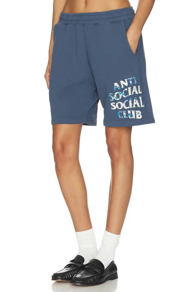 Anti Social Social Club Boro Wave Shorts in Indigo, photo 3 of 6 from REVOLVE (Canada)