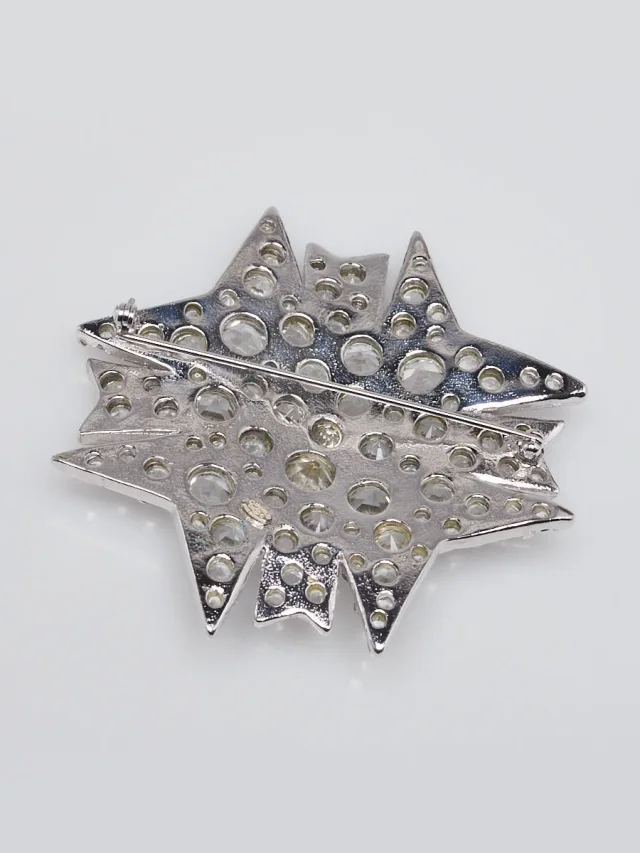 Chanel Silvertone Metal and Crystal Maltese Cross Brooch from Yoogis, photo 5 of 6