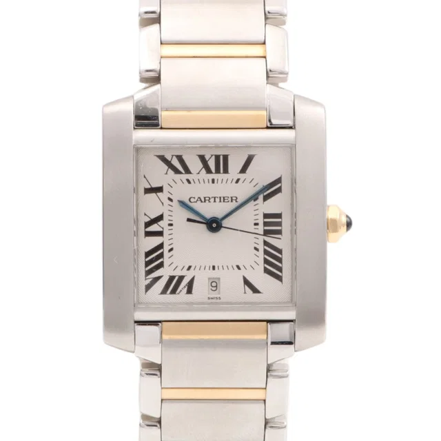 Cartier Tank Française LM W51005Q4 Automatic Ivory in White from VINTAGE QOO TOKYO