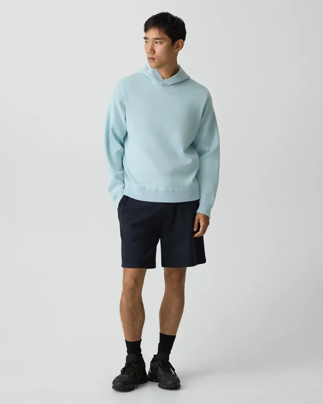 Theory Relaxed Hoodie in Light Bilen in LIGHT OCEAN AIR 62% Viscose, 38% Polyester; Exclusive Of Elastic, photo 5 of 16 from Theory