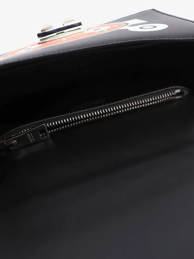 Prada Black and orange small Elektra robot shoulder bag in Black Leather from Sign of the Times, photo 7 of 14
