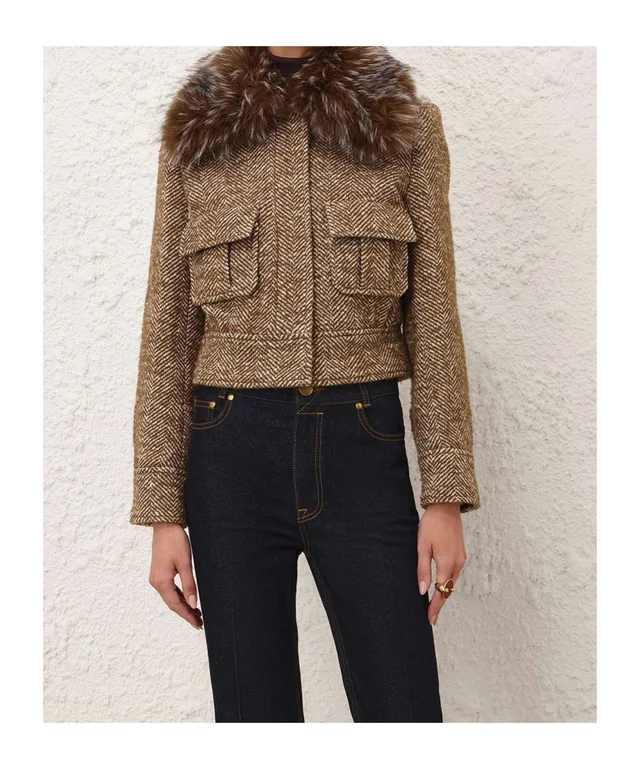 Zimmermann Valiant Faux Fur Collar Jacket, photo 3 of 4 from SENSER
