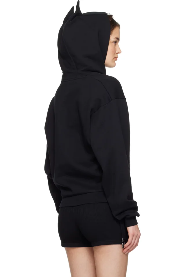 Coperni Black Horn Hoodie, photo 3 of 4 from SSENSE
