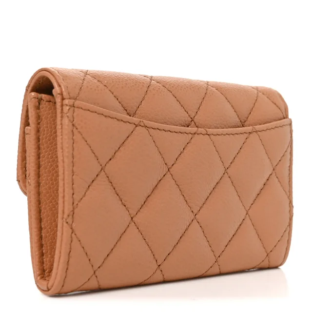 Chanel Caviar Quilted Flap Card Holder Wallet Brown in Brown Caviar leather from FASHIONPHILE, photo 3 of 9