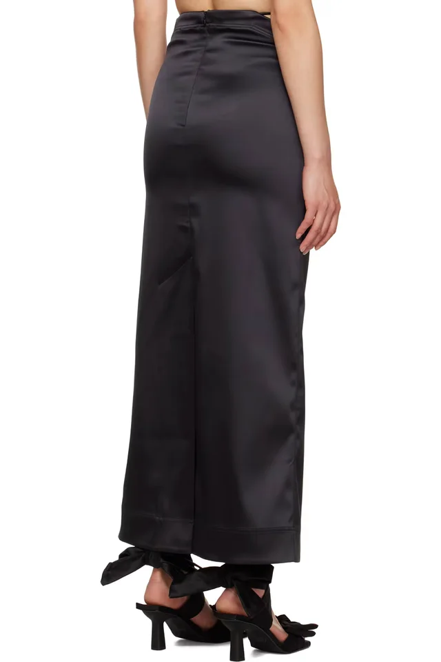 GANNI Black Beaded Maxi Skirt, photo 3 of 4 from SSENSE