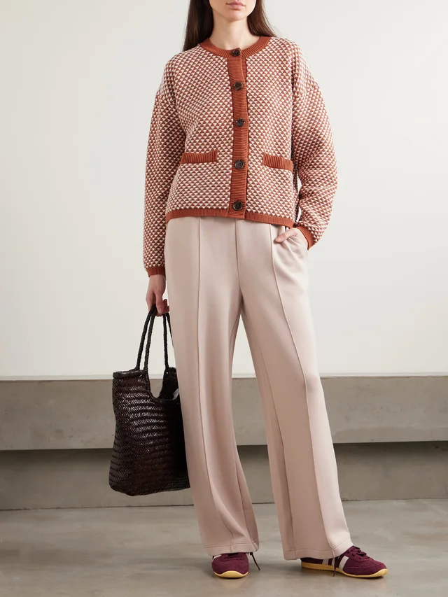 VARLEY Elmwick jacquard-knit cotton cardigan in Red, photo 2 of 2 from NET-A-PORTER (Canada)