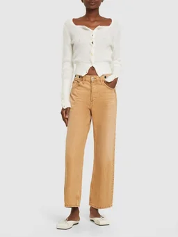 RE/DONE Wide-leg jeans with button closure in 100% Cotton, photo 2 of 5 from LUISAVIAROMA