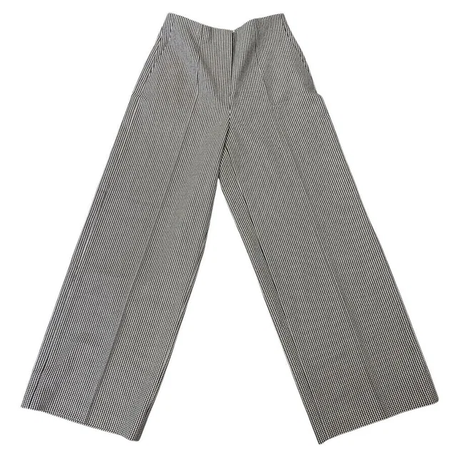Fendi Wide Pants Long Houndstooth All Over Pattern Wool in Wool from The Reluxe