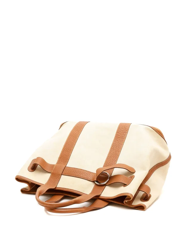 Hermès Toile & Negonda Petite Ceinture MM Tote Bag in Canvas from A Retro Tale, photo 4 of 11