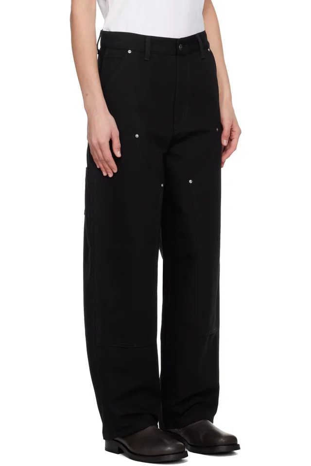 Carhartt Work In Progress Black Brandon Double Knee Jeans, photo 2 of 4 from SSENSE