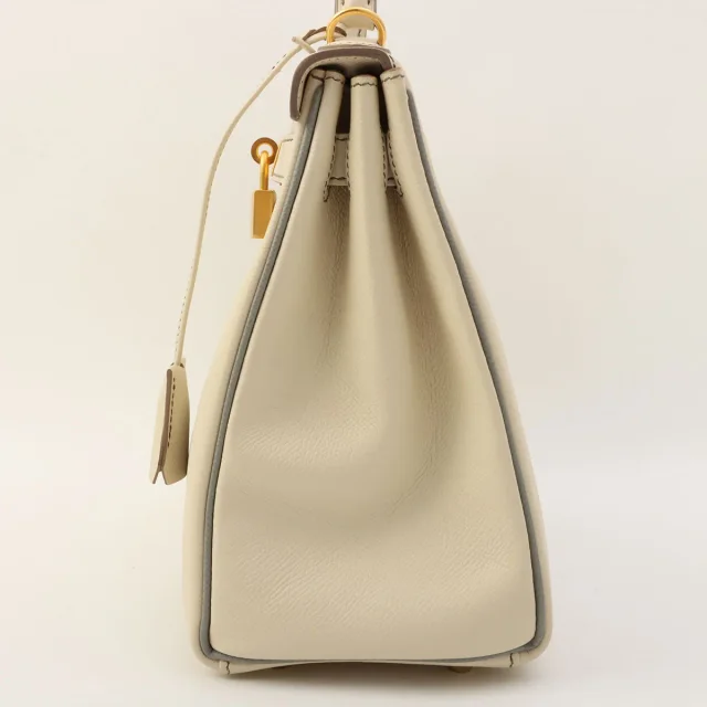 Hermès 2018 Kelly 28 Craie in White Epsom leather from VINTAGE QOO TOKYO, photo 4 of 13
