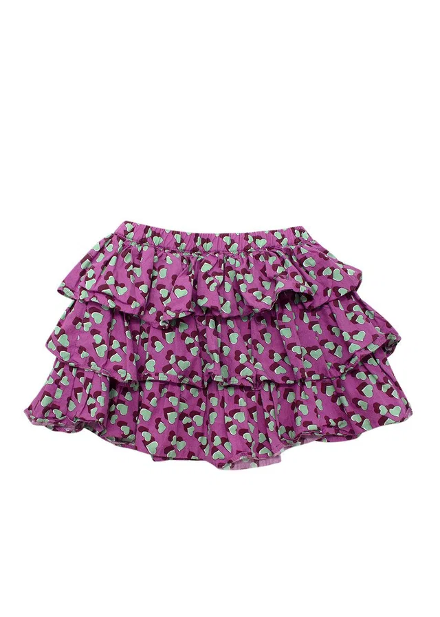 Gucci Kids Purple Ruffle Tiered Mini Skirt in Purple from HEWI