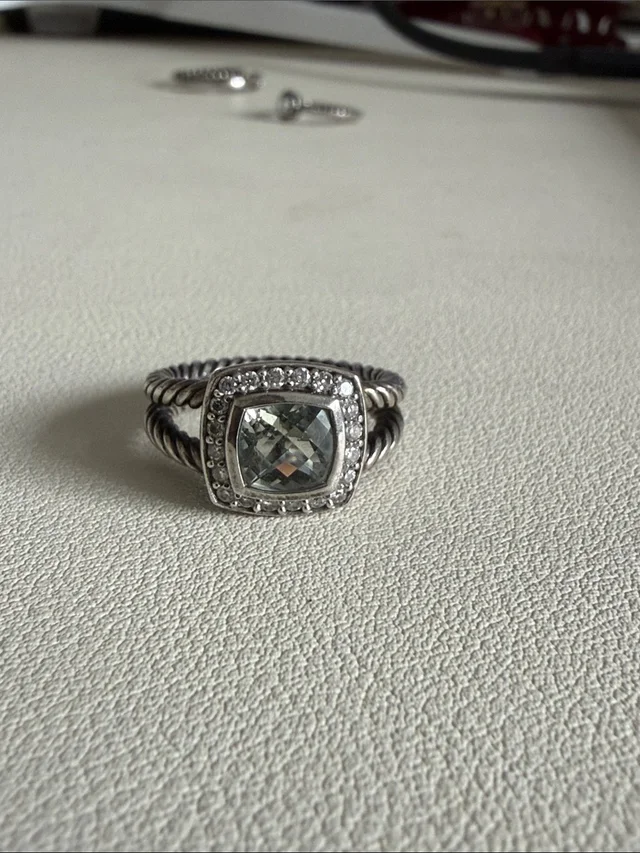 David Yurman Petitie Albion Prasiolite Ring in green|silver|gray from Poshmark