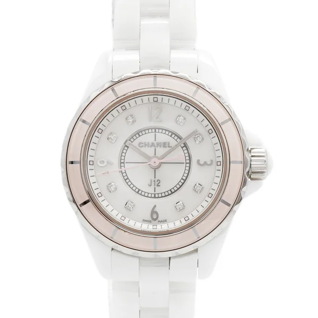 Chanel Diamond White Dial Watch in White Ceramic from The Reluxe