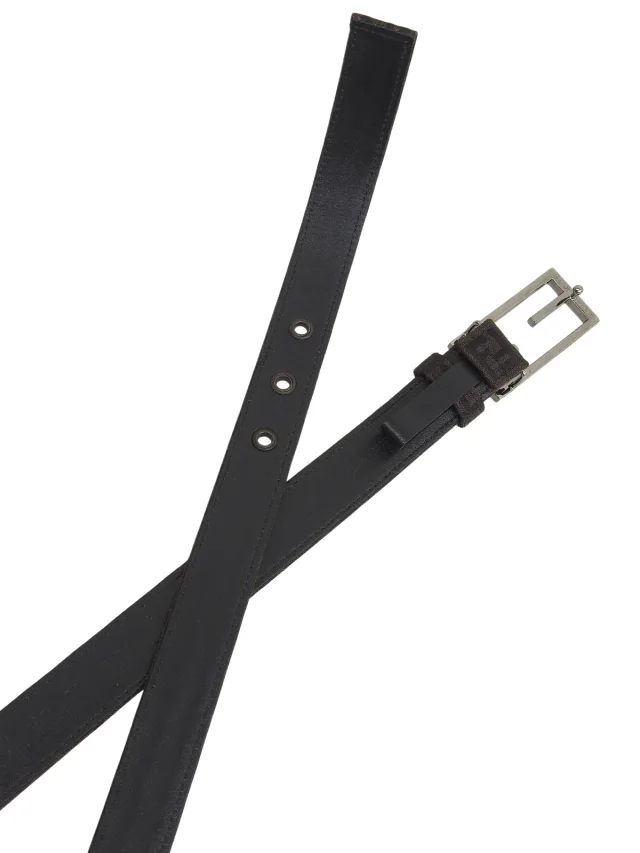 Fendi Zucchino Pattern Logo Buckle Belt Brown in Brown Canvas from VINTAGE QOO TOKYO, photo 8 of 8