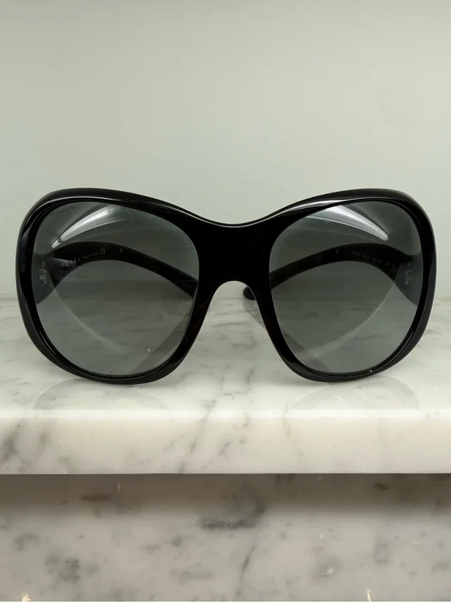 Prada Oversized Black Sunglasses With Gray Lenses in black|gray from Poshmark