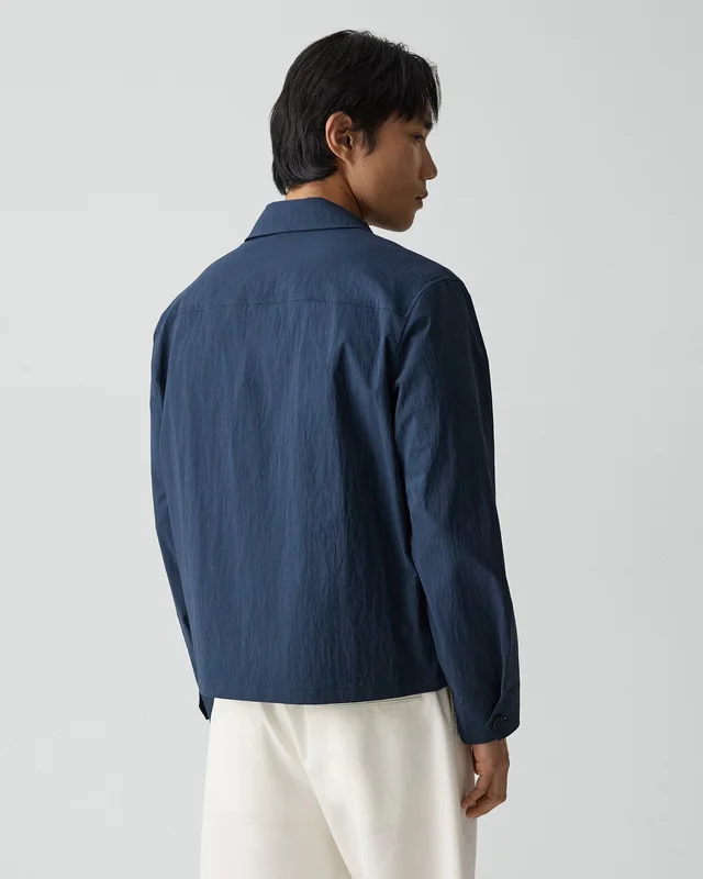 Theory City Zip Jacket in Textured Nylon, photo 4 of 6 from Theory