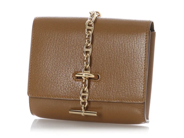 Hermès Bronze Doré Chèvre Chaîne d’Ancre To Go Wallet in Gold Goatskin from Ann's Fabulous Finds, photo 2 of 10